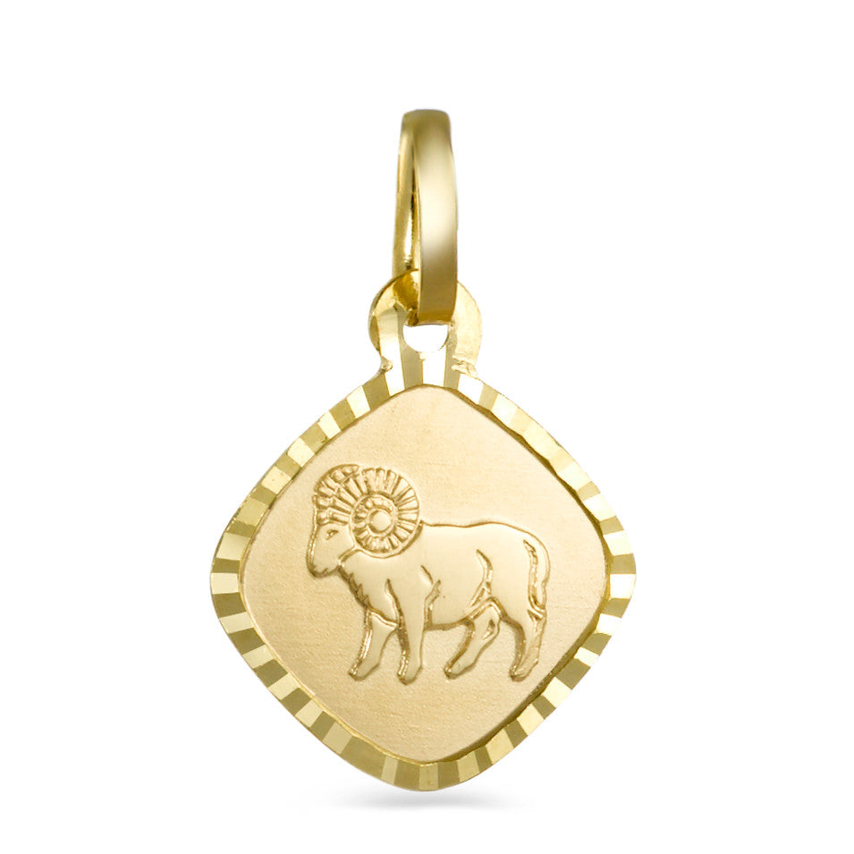 Collier avec Pendentif Gravé en Argent - Signe Astrologique Bélier