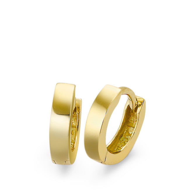 Creoles A Charnieres Or Jaune 9k Bicolore 588832