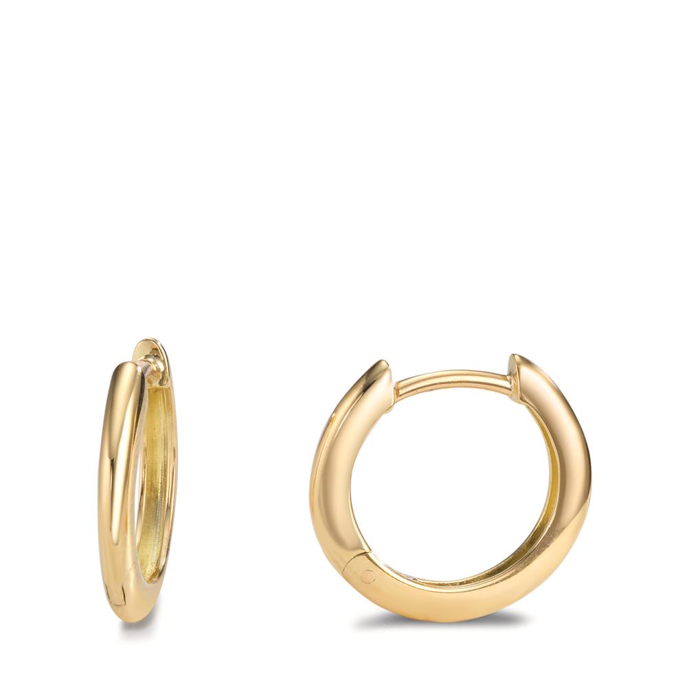 Boucles D'oreilles Créoles En Or Jaune 18 Carats - Occasion