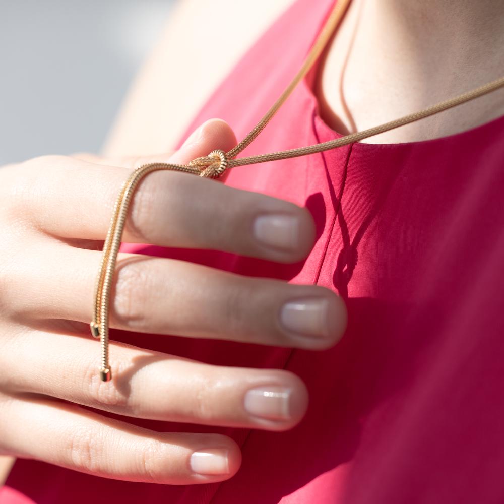 Collier Argent jaune Plaqué or 50 cm