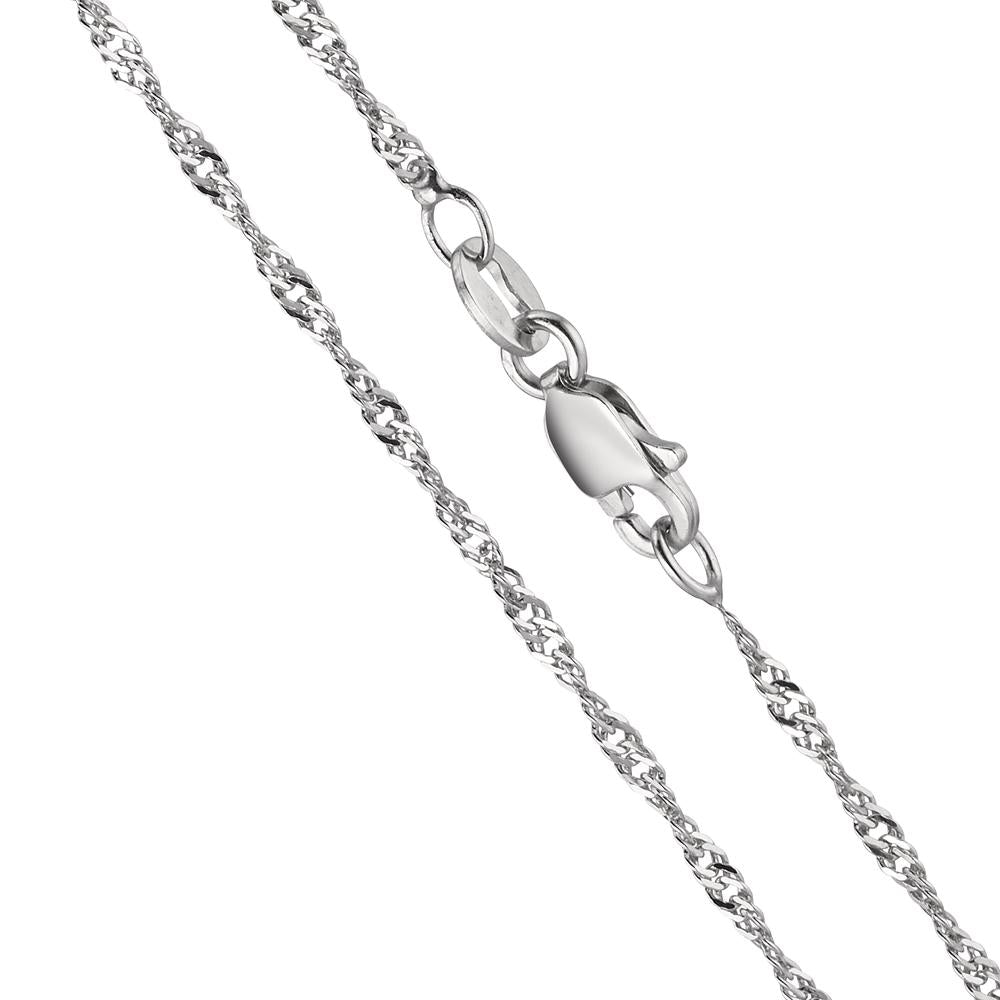 Collier Argent Rhodié 45 cm