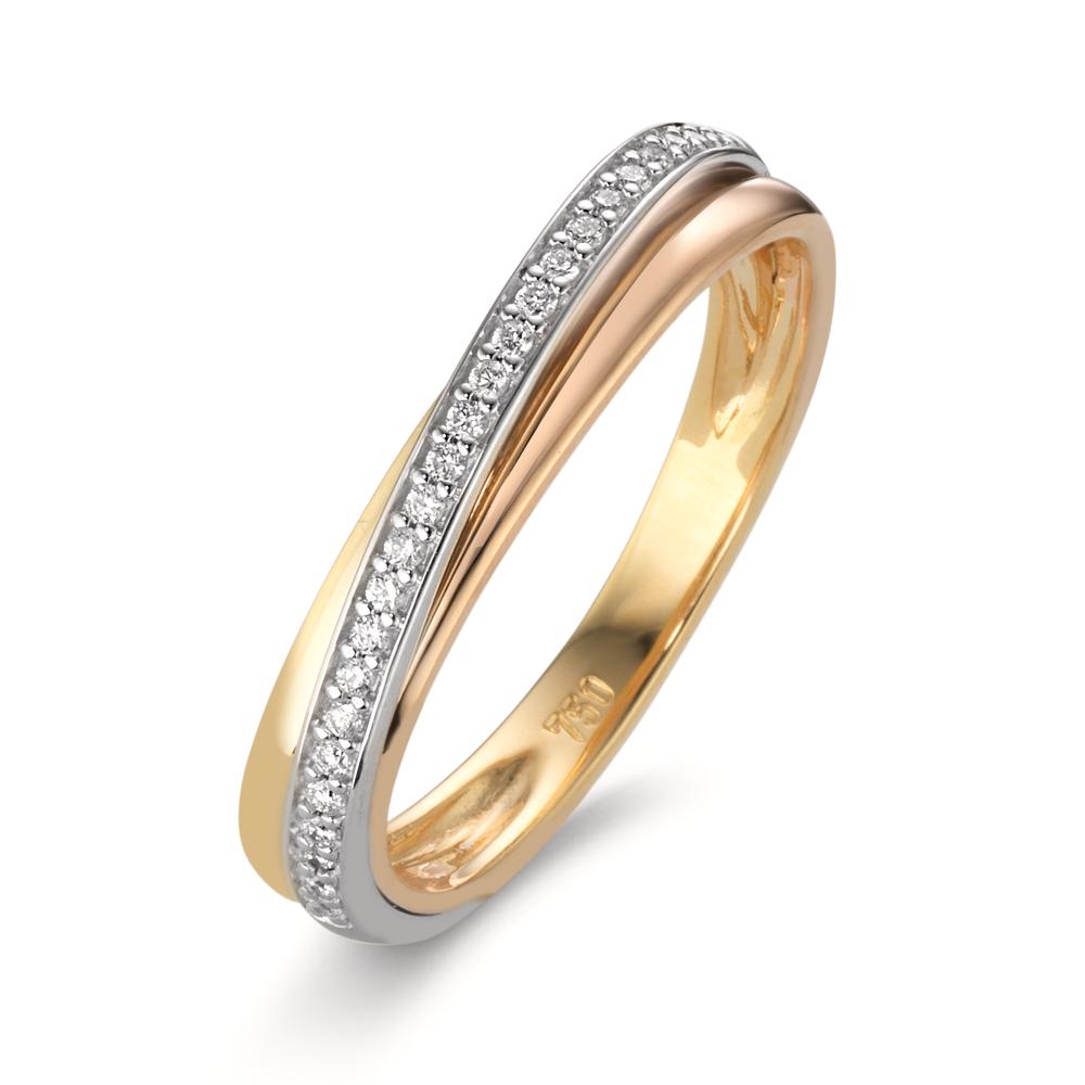 Anello 750 Carati Anello Oro Giallo 750/18 Carati, Oro Bianco 750