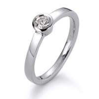 Solitär Ring 750/18 K Weissgold Diamant weiss, 0.25 ct, Brillantschliff, w-si-558268