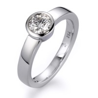 Solitär Ring 750/18 K Weissgold Diamant weiss, 0.50 ct, Brillantschliff, w-si-558270