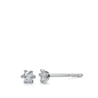 Clous d'oreilles Or blanc 750/18 K Diamant blanc, 0.20 ct, 2 Pierres, brillant, w-si Ø3 mm-558339