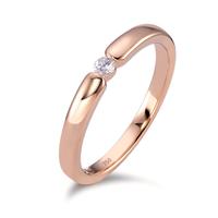 Solitär Ring 750/18 K Rosegold Diamant weiss, 0.06 ct, Brillantschliff, w-si-565946