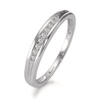 Memory Ring 750/18 K Weissgold Diamant 0.10 ct, 10 Steine, w-si-595767