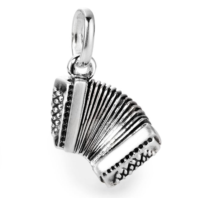 Anhänger Silber patiniert Handorgel