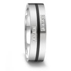 Alliance Acier inoxydable, Céramique Diamant 0.064 ct, 8 Pierres, tw-si
