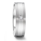 Bague Acier inoxydable Diamant 0.04 ct, tw-si