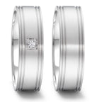 Bague Acier inoxydable Diamant 0.04 ct, tw-si