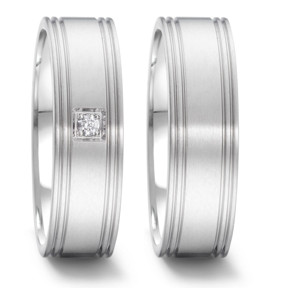 Partnerring TAMOR mit Brillantpavée TW/si