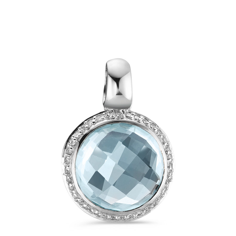 Pendentif 750 topaze diamants