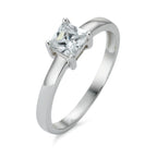 Bague or gris avec zirconia