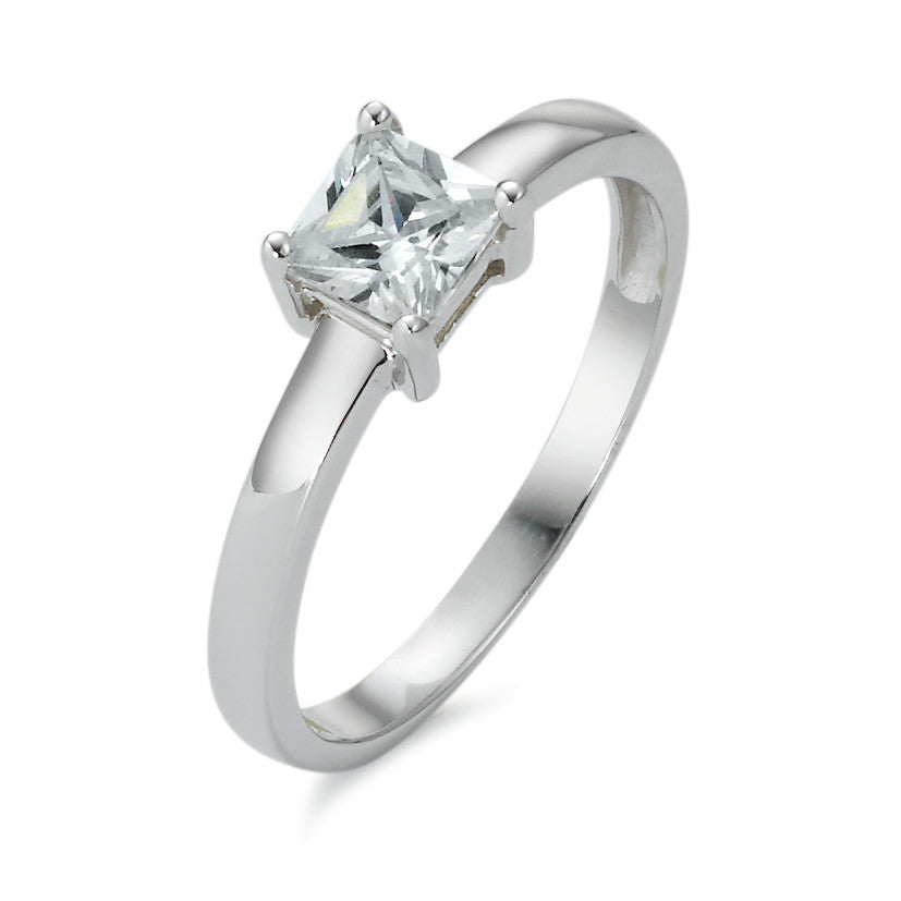 Bague or gris avec zirconia