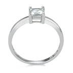 Bague or gris avec zirconia