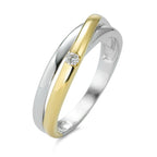 Bague or jaune et gris