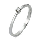 Bague or blanc 750 et diamant