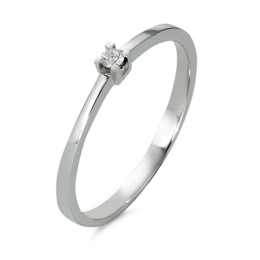 Bague or blanc 750 et diamant