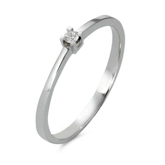 Bague or blanc 750 et diamant