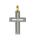 Pendentif Titane, Or jaune 18K Diamant 0.01 ct, w-si