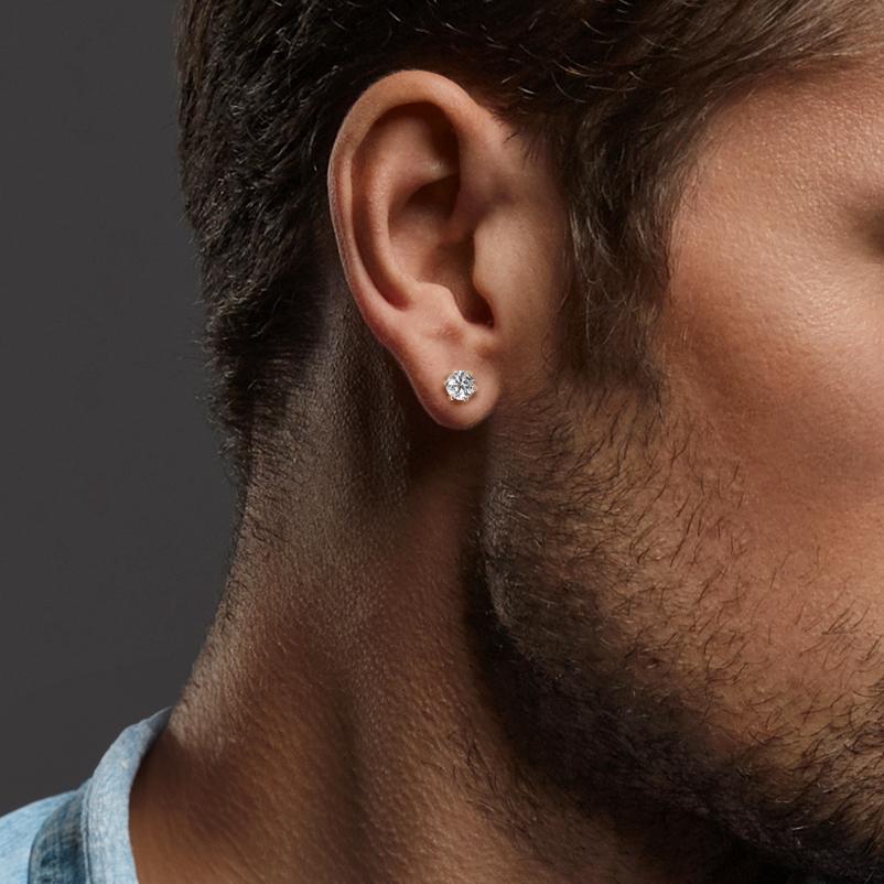 Clous d'oreilles Or blanc 750/18 ct.