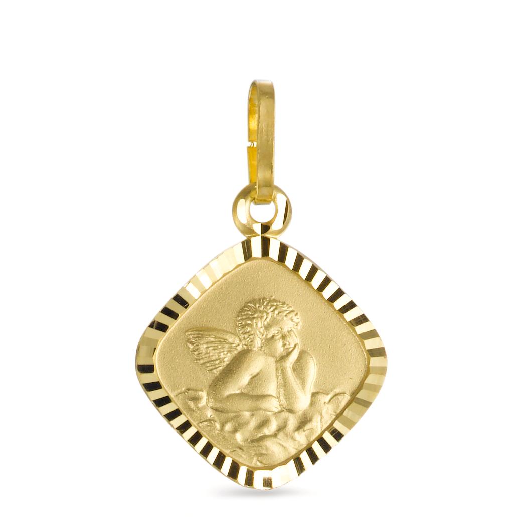 Pendentif Ange En Or 18 Carats Pour Baptême - Occasion - Bijou De Cérémonie Vintage