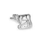 Clous d'oreille à l'unité Argent Rhodié Vache