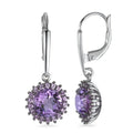 Ohrhänger 750/18 K Weissgold Amethyst violett, 38 Steine