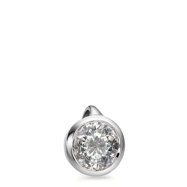 Pendentif Or blanc 18K Diamant blanc, 0.20 ct, brillant, w-si Ø5.5 mm