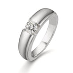Bague solitaire Or blanc 9K Moissanite