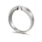 Bague solitaire Or blanc 18K Diamant blanc, 0.30 ct, w-si