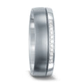 Alliance Acier inoxydable Diamant blanc, 0.10 ct, 11 Pierres, w-si