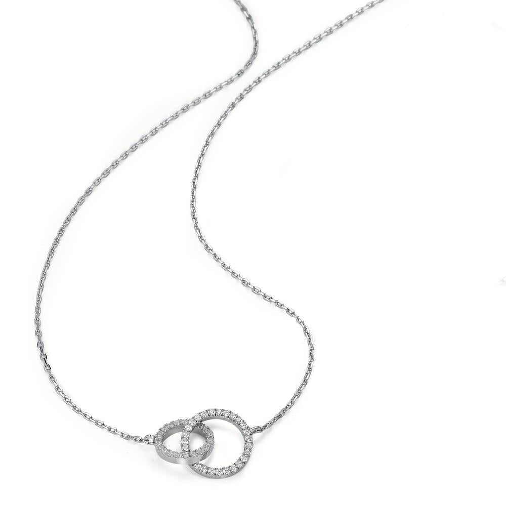 Collier Argent Zircone Rhodié 42-46 cm Ø10 mm
