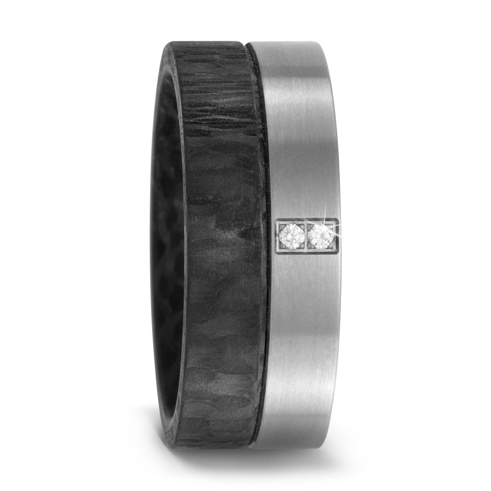 Alliance Titane, Carbone Diamant 0.02 ct, 2 Pierres, w-si