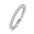 Bague d'éternité Argent Zircone Rhodié
