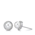 Clous d'oreilles Argent Zircone Rhodié