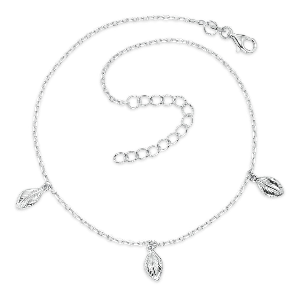 Bracelet De Cheville Argent Rhodié 925 - Pour Cheville Fine - Neuf Sans Boîte