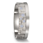 Alliance Titane Diamant 0.09 ct, 5 Pierres, w-si