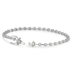 Bracelet Or blanc 18K Diamant 0.49 ct, 37 Pierres, w-si