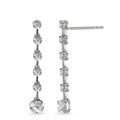 Pendant d'oreilles Or blanc 18K Diamant 0.49 ct, 12 Pierres, w-si