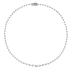 Collier Or blanc 18K Diamant 1.58 ct, 77 Pierres, w-si 43 cm