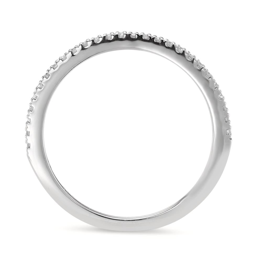 Bague Or blanc 14K Diamant 0.13 ct, 26 Pierres, w-si