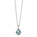 Collier Or blanc 14K Topaze 40-42 cm Ø6.5 mm