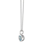 Collier Or blanc 14K Topaze 40-42 cm Ø6.5 mm
