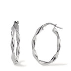 Créoles Or blanc 14K
