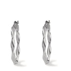 Créoles Or blanc 14K