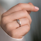 Bague Or blanc 9K Zircone