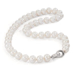 Collier Argent perle d'eau douce blanc, 12 mm 50 cm