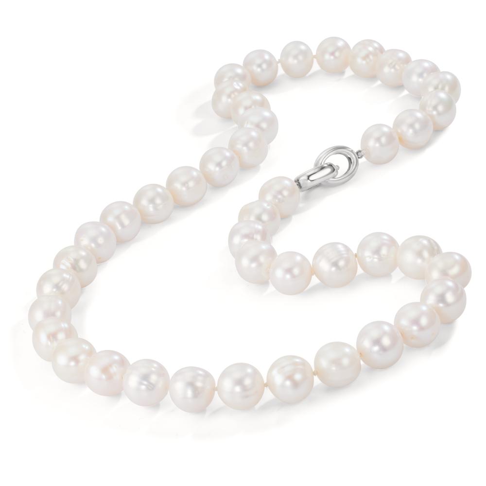 Collier Argent perle d'eau douce blanc, 12 mm 50 cm